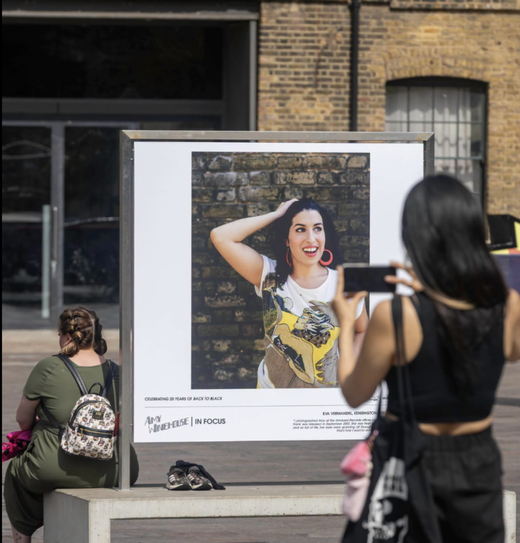 Amy Winehouse outdoor photo exhibition at King’s Cross